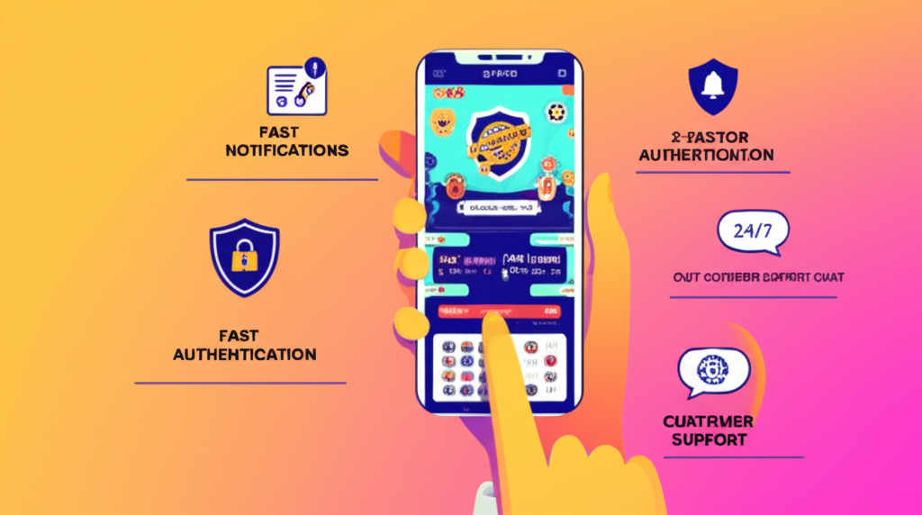 Ưu điểm khi chơi game cá cược trên ứng dụng di động bigwingold như tiện lợi, bảo mật cao và thông báo khuyến mãi nhanh chóng