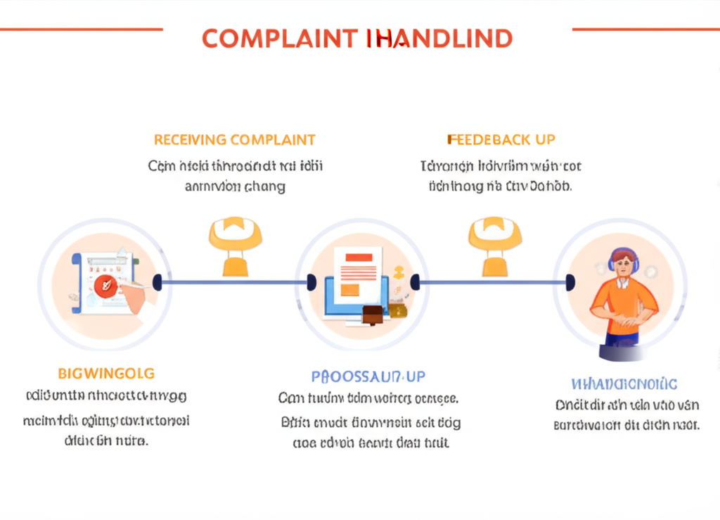 Quy trình xử lý khiếu nại và phản hồi khách hàng chuyên nghiệp tại bigwingold được minh họa chi tiết