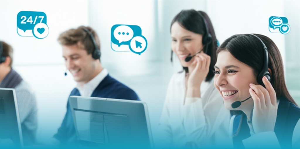 Đội ngũ hỗ trợ khách hàng chuyên nghiệp 24/7 của bigwingold với các kênh liên hệ đa dạng
