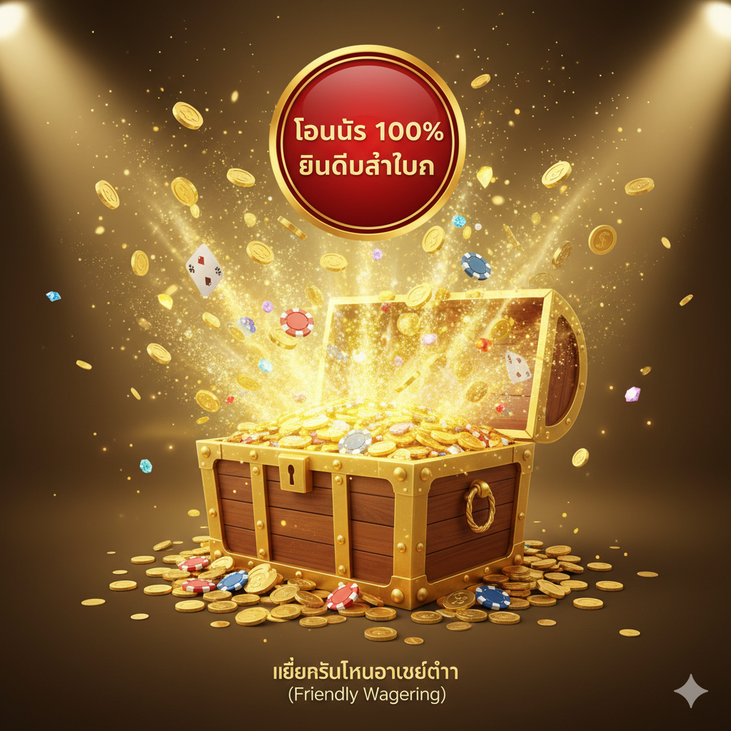 一张清晰的教程流程图，采用三段式垂直或水平布局。使用鲜明的アイコンและ数字 '1', '2', '3' มา来表示三个步骤。步骤1（สมัคร）图标为手机和表格，步骤2（ยืนยัน OTP）图标为锁และ短信，步骤3（เข้าสู่ระบบ）图标为皇冠或'PLAY'按钮。整体颜色应简洁明快，如蓝色和白色搭配，确保信息易读。下方配上泰语 'ใน 3 ขั้นตอนง่ายๆ' 强调简单快捷。