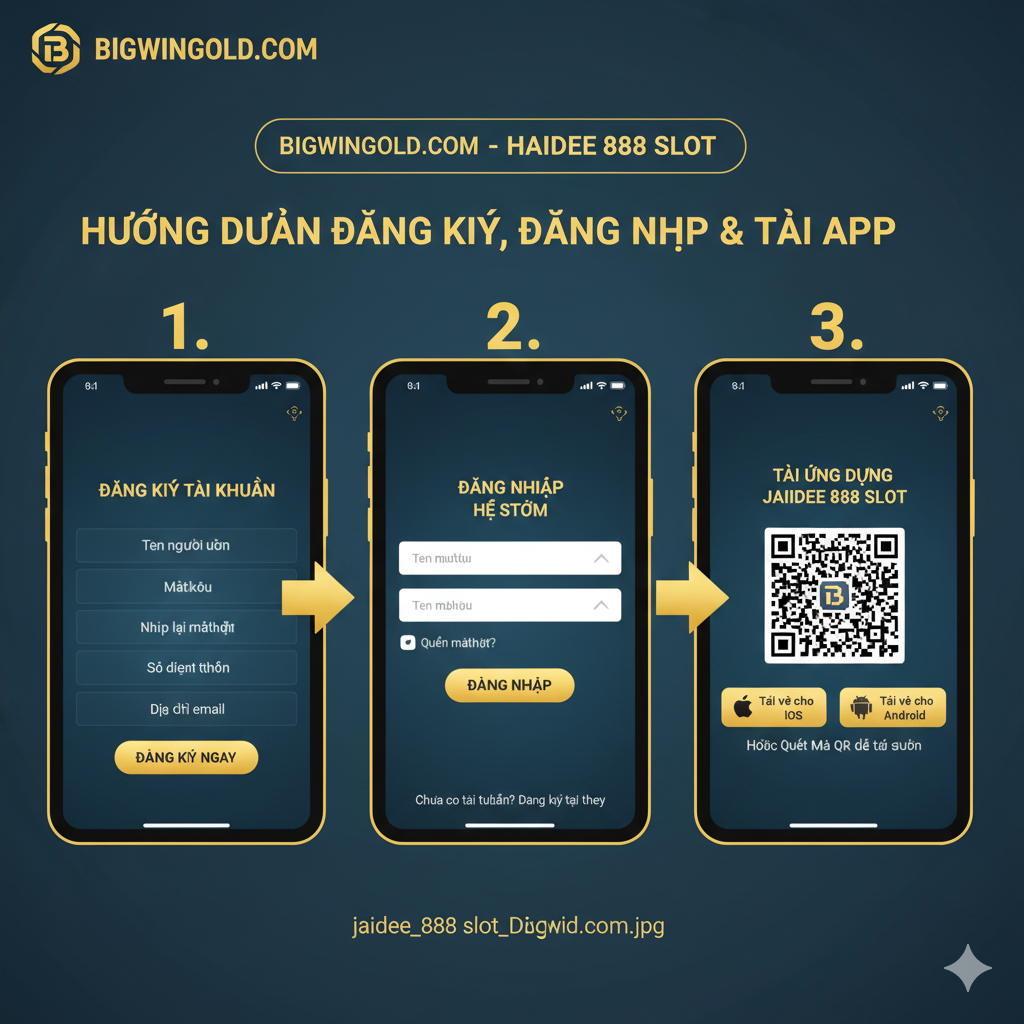突出Jaidee 888 Slot通过BigwinGold代理的优势。图片应着重展示“Khuyến Mãi Độc Quyền”和“Hỗ Trợ Tiếng Việt 24/7”. 构图可以是一个双重焦点：一边是大量的金币和礼品盒（象征50K免费和高额返水），另一边是一个专业的客户服务代表图标（如耳机、聊天气泡），上方写着“Hỗ Trợ 24/7 Tiếng Việt”. 整体背景应有“Link Truy Cập An Toàn”的盾牌或锁头图标，强调安全和独家性，风格信任可靠。