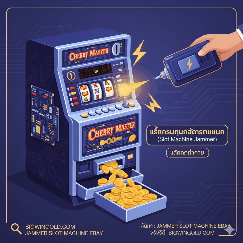 ภาพเปรียบเทียบแสดงให้เห็นว่า Jammer (⚡) โจมตีเครื่องสล็อตจริงได้สำเร็จ ในขณะที่การโจมตี Jammer ถูกบล็อกโดยเซิร์ฟเวอร์ RNG ที่เข้ารหัส (🔒) เมื่อผู้เล่นเข้าถึง BigwinGold ผ่านมือถือ