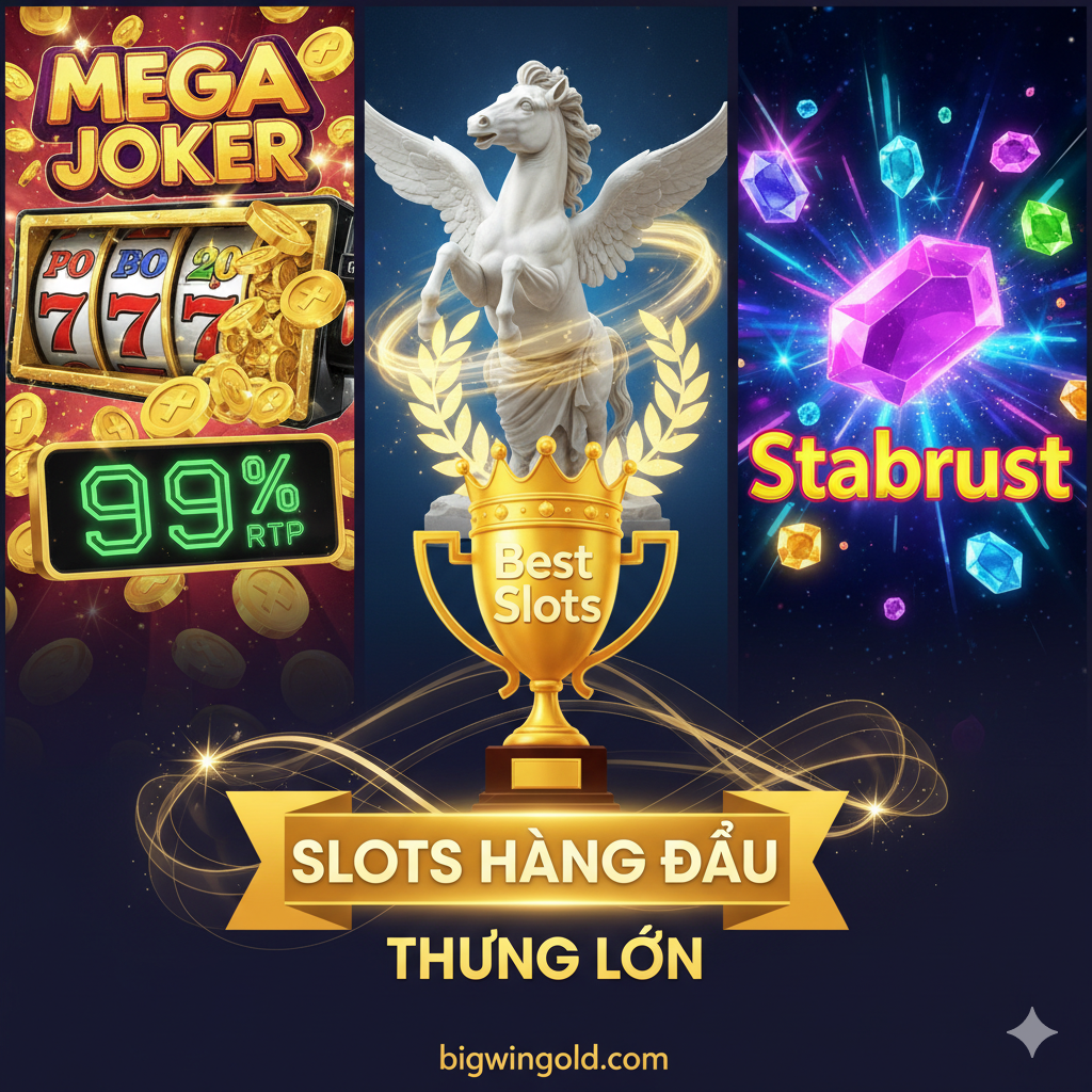 一张强调'优势'和高价值游戏的图片,重点展示TOP 3推荐的Mega Joker, Divine Fortune, Starburst。画面采用三联画或分格构图,每个小格突出一个游戏的特色元素:Mega Joker的复古硬币和高RTP数字;Divine Fortune的古希腊珀加索斯雕塑和Progressive Jackpot字样;Starburst的闪亮宝石和霓虹光芒。整体色调明亮、充满活力,中心叠加一个金色奖杯或皇冠的图标,象征着'Best Slot'或'Vincite Maggiori',突出列表的权威性和回报潜力。