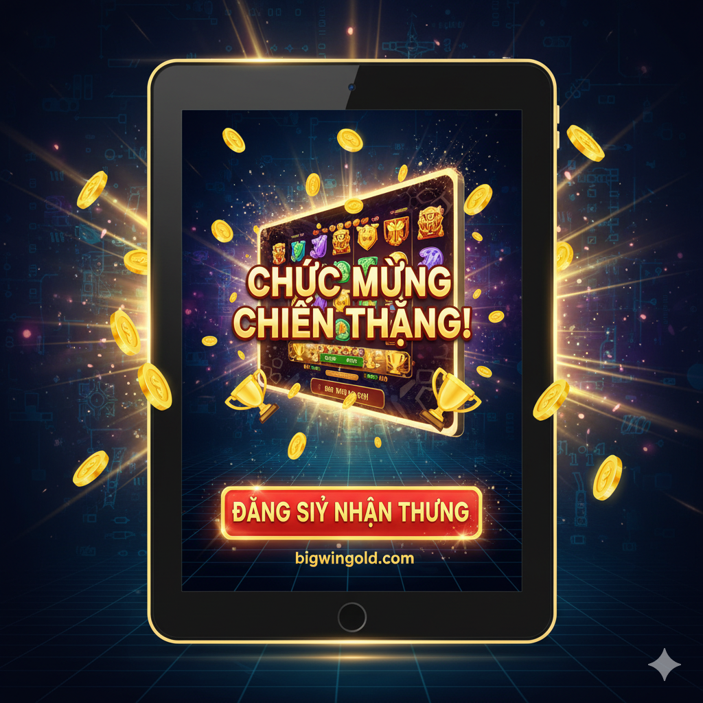 一张作为文章'总结'和呼吁行动（CTA）的图片。画面融合了Betflag平台的专业感和最终的胜利承诺。主体可以是一个简洁的电脑屏幕或移动设备框架，屏幕内显示着一个'Congratulations'或'Success'的界面。底部有一个清晰的'Sign Up Now'或'Nhận Bonus'按钮（用金色或红色突出）。背景可以是一些抽象的胜利元素，如光束、硬币雨或奖牌。整体构图简洁有力，鼓励用户采取下一步行动，同时传达出平台稳定可靠的印象。