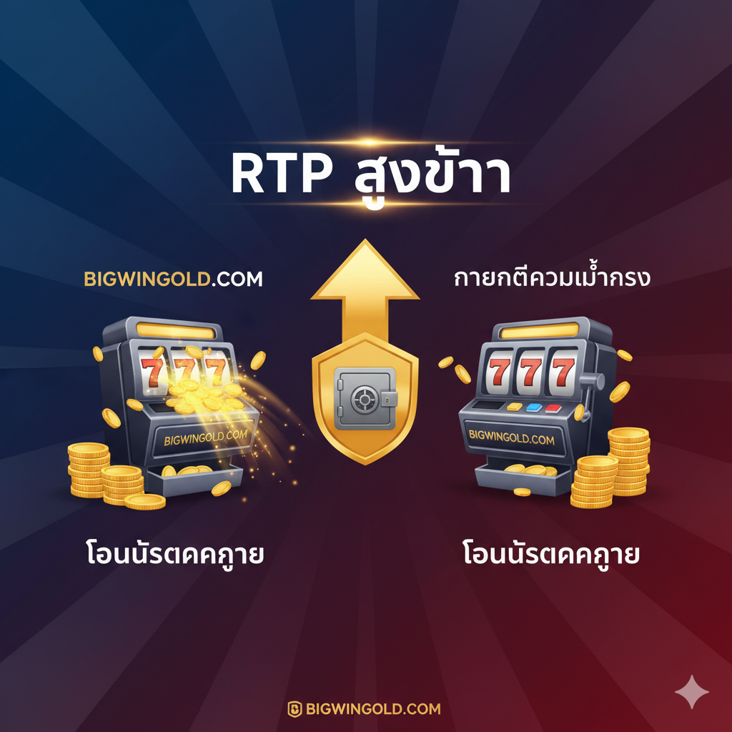 ภาพแสดงแผนภูมิหรือกราฟที่ชี้ไปด้านบน เพื่อเน้นย้ำถึงอัตรา RTP ที่สูงกว่าของ BIGWINGOLD และการรับประกันความมั่นคงทางการเงิน ซึ่งเป็นข้อได้เปรียบที่เหนือกว่า H68