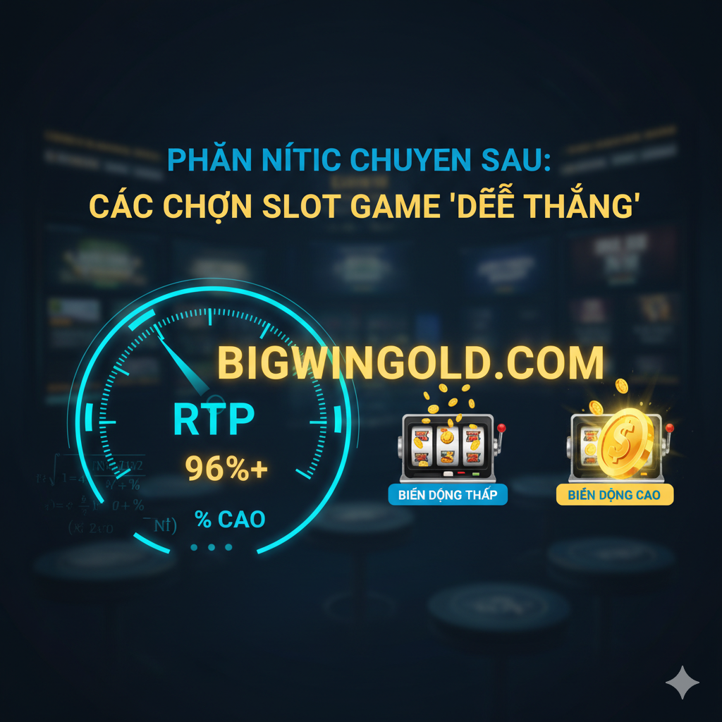 Thiết kế theo phong cách Infographic làm nổi bật các yếu tố quan trọng như RTP và Volatility, cung cấp kiến thức nền tảng để tối ưu hóa chiến lược chơi Slot Games to Win Money.