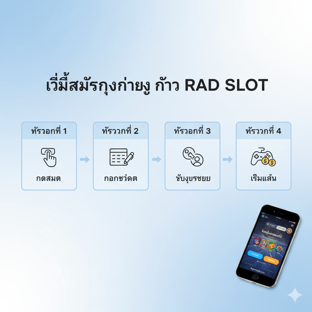 คู่มือการสมัครและเข้าเล่น rad slot อย่างรวดเร็ว