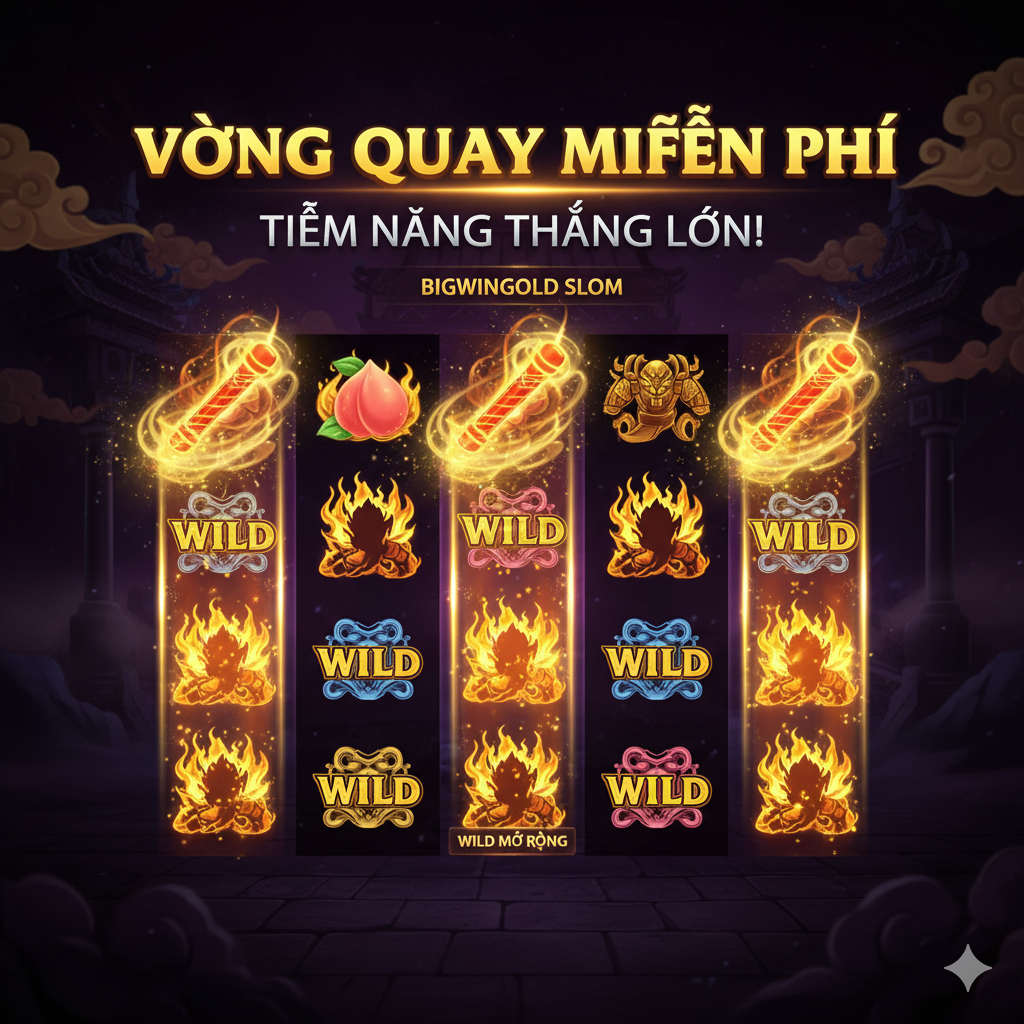 Một hình ảnh总结和行动呼吁的图片，强调巨额奖金（Jackpot）和即刻行动。画面中心是一个爆炸式的金色'NỔ HŨ' (Jackpot)效果，周围散落着大量的越南盾或金币，数字'10,000X'以最大最醒目的字体悬浮在上方。下方或底部是一个清晰的行动呼吁按钮区域，使用粗体越南语文字，如'CHƠI NGAY - SĂN JACKPOT 10000X'，并在角落再次提及Bigwin Gold Logo，强化最后的转化意图。风格为高饱和度的金色和红色，充满活力 và excitement。