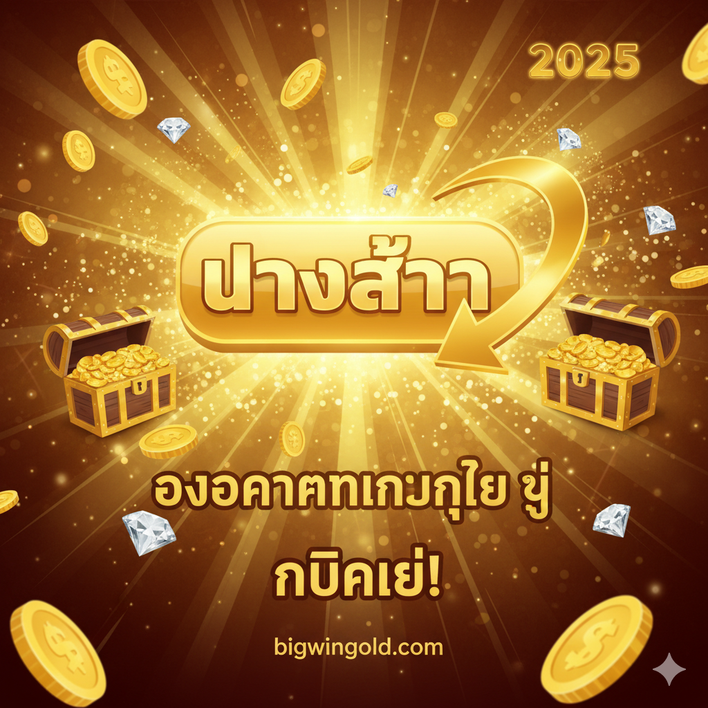 总结图片，强调“ทางเข้า LIGAIBC Slot ล่าสุด”และ“โอกาสทำเงินง่าย ๆ”。画面中央是一个巨大的“ทางเข้า”或“Enter”按钮，使用箭头指示方向，象征ถึง最新的、可用的链接。背景是金色光芒และ散落ของ财富元素，如金币、钻石。画面下方用粗体泰文写着“คลิกเลย”或“สมัครวันนี้!”，引导用户采取行动。整体构图有力，颜色饱和度高，激发用户立即行动ของ欲望。