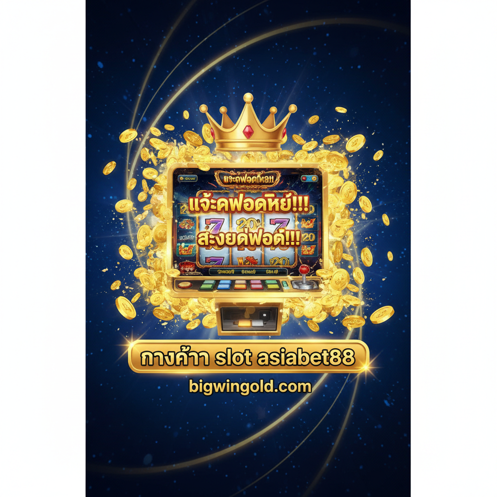 ภาพปกที่เน้น bigwingold.com และ slot asiabet88 พร้อมภาพเกม MEGA WIN และสัญลักษณ์ราชวงศ์