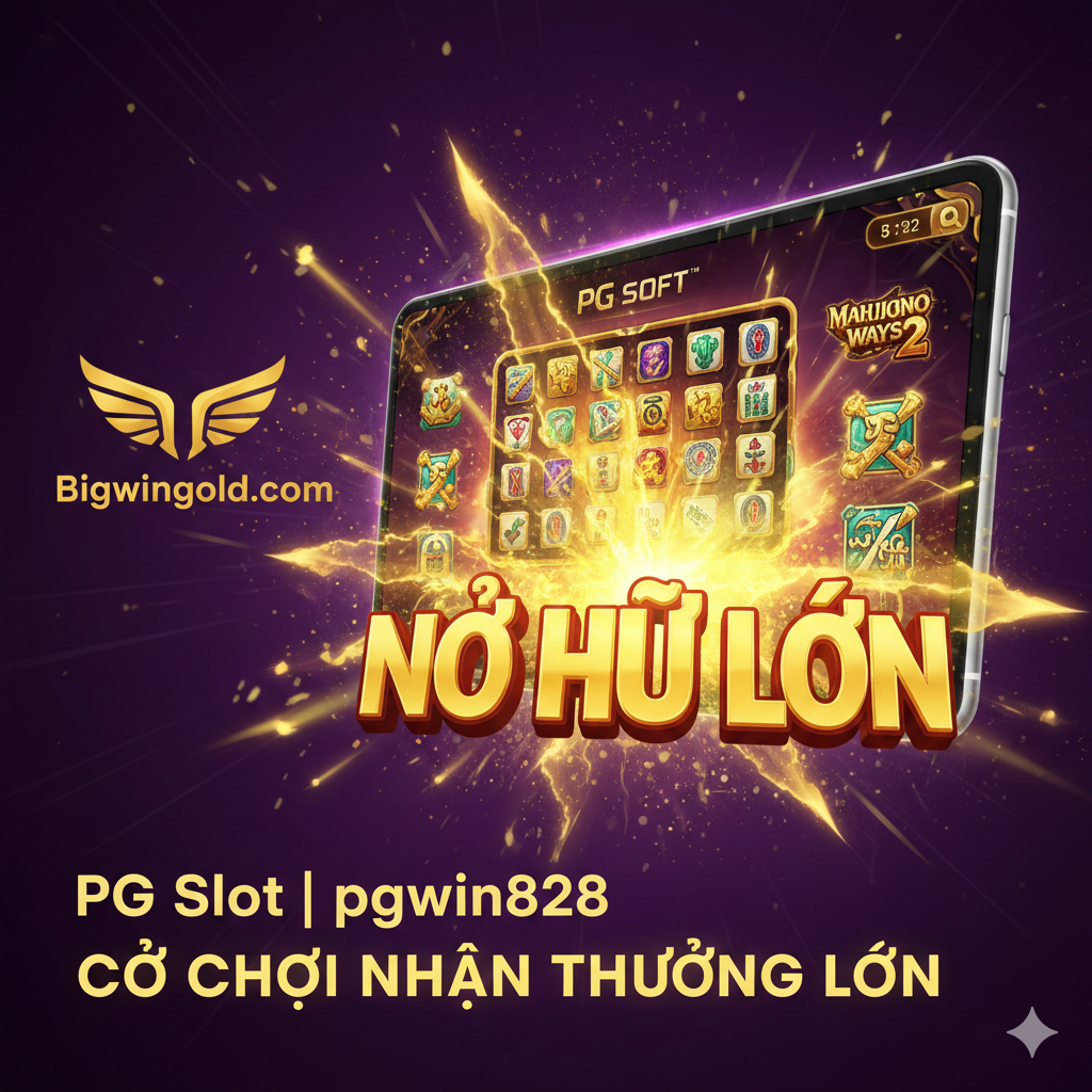 Hình ảnh chức năng tập trung vào trải nghiệm chơi trò chơi và các điểm nổi bật về công nghệ của PG Slot. Đối tượng chính là cận cảnh một chiếc điện thoại thông minh cao cấp, màn hình đang chạy hình ảnh động 3D của trò chơi PG SOFT™ (ví dụ: mô hình kho báu Aztec hoặc sinh vật thần thoại tinh xảo). Phông nền là ánh sáng và mã chảy, tượng trưng cho “Công Nghệ Đỉnh Cao” và “Đồ họa 3D sống động”. Thêm các biểu tượng văn bản xung quanh màn hình như “Infinity Reels”, “Megaways” và “Hệ Số Nhân Khổng Lồ” (Multiplier) để làm nổi bật các cơ chế trò chơi đổi mới. Màu sắc tươi sáng, độ tương phản cao, làm nổi bật cảm giác giải trí di động nhập vai.