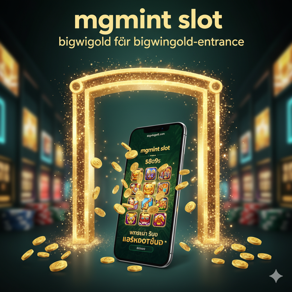 ออกแบบมาเพื่อแสดง mgmint slot บน bigwingold.com เป็นทางเข้าเล่นอันดับ 1 ที่มีโลโก้ mgmint slot ล้อมรอบด้วยเหรียญทองและเพชร เพื่อเน้นย้ำถึงความร่ำรวยและชัยชนะ