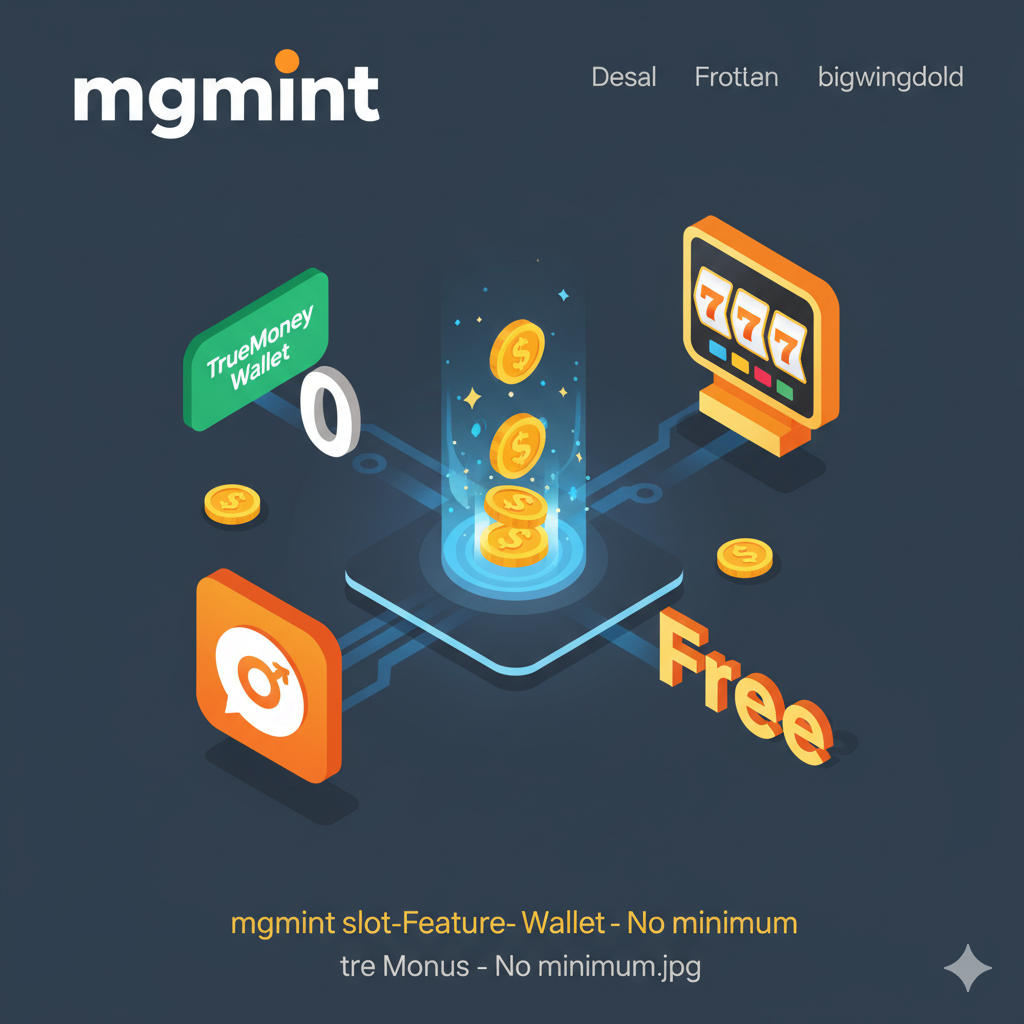 ฟังก์ชันรูปภาพที่เน้นย้ำถึง “การฝาก/ถอนเงินด้วยวอเลท ไม่มีขั้นต่ำ” พร้อมหน้าจอโทรศัพท์ที่แสดงโลโก้ TrueMoney Wallet และข้อความ “ฝาก-ถอน สำเร็จ”